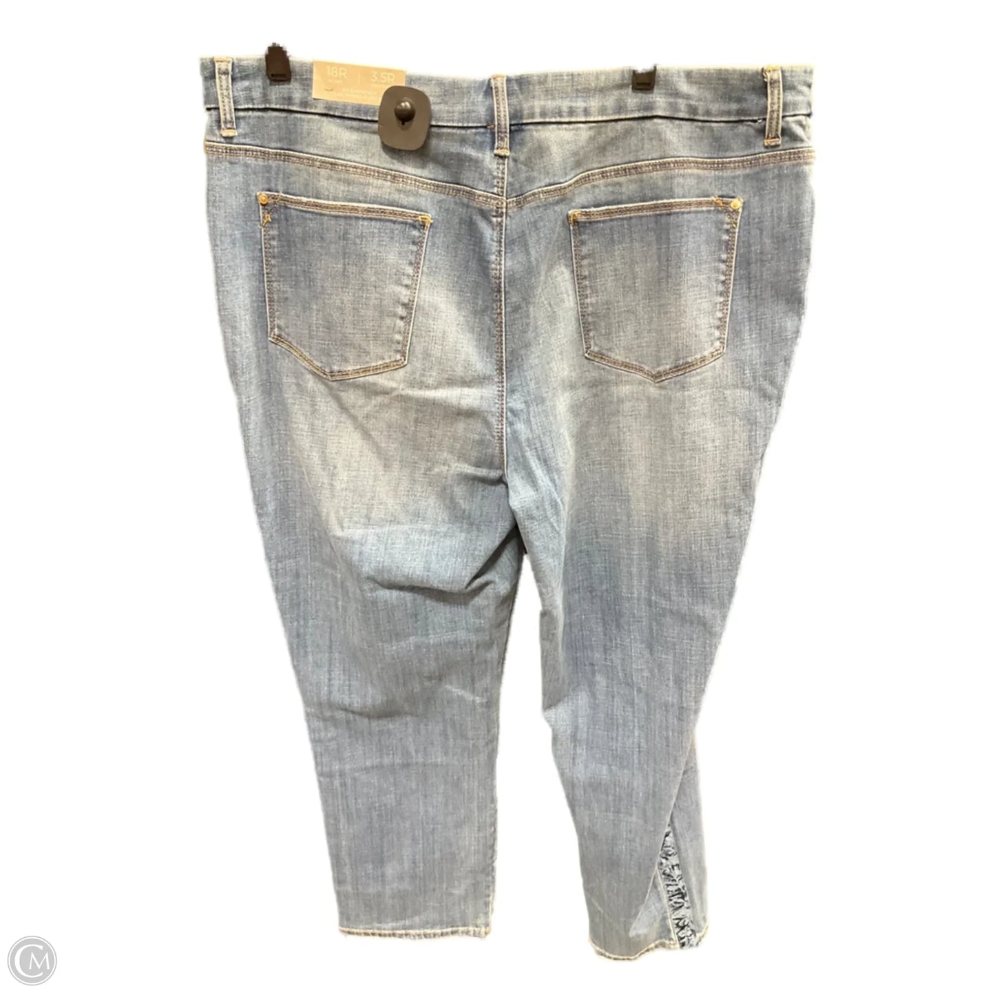 Jeans Straight By Chicos In Blue Denim, Size: 18