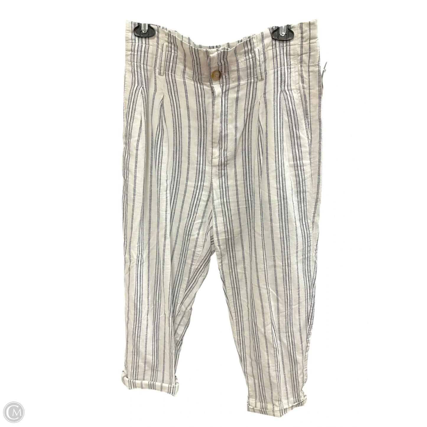 Pants Linen By Madewell In Striped Pattern, Size: 4