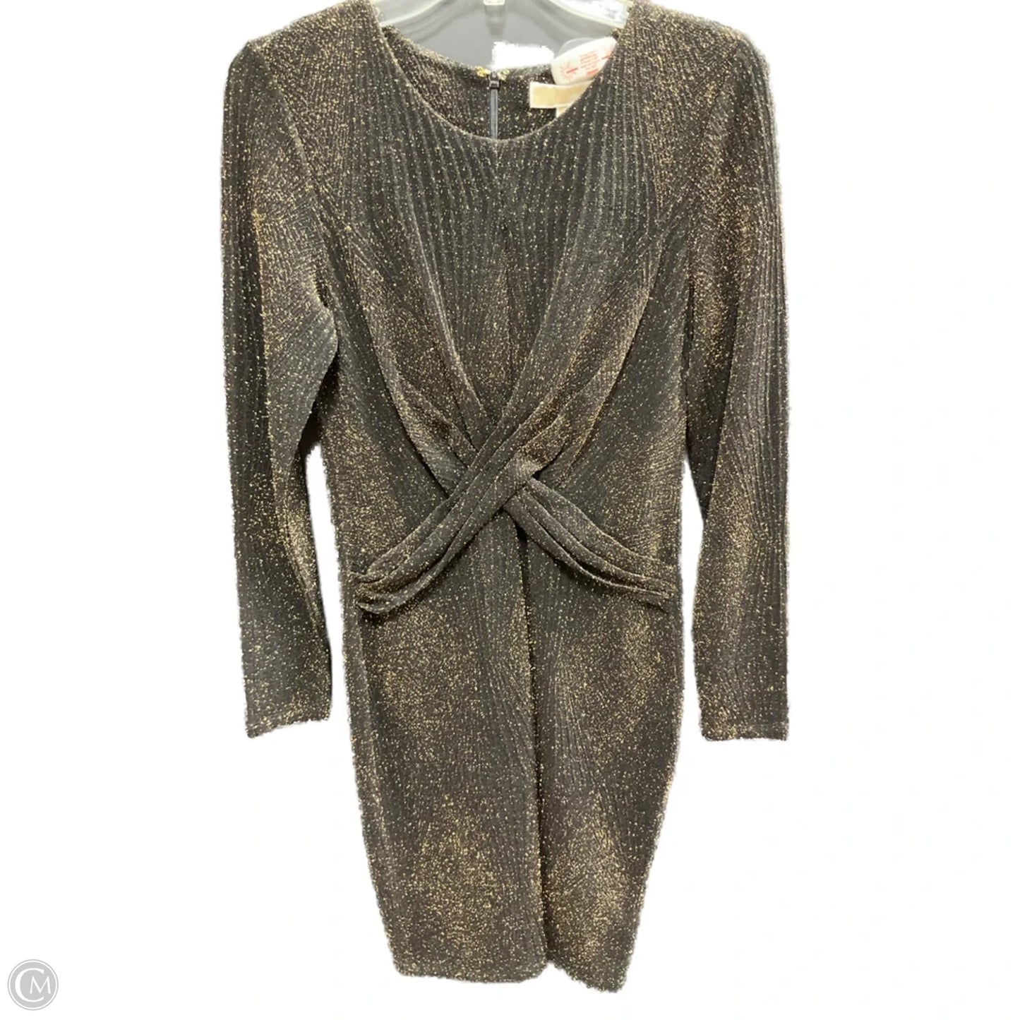 Dress Party Short By Michael By Michael Kors In Black & Gold, Size: M