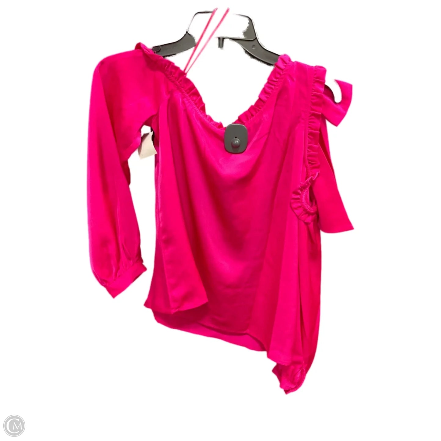 Blouse Long Sleeve By Cece In Pink, Size: Xs
