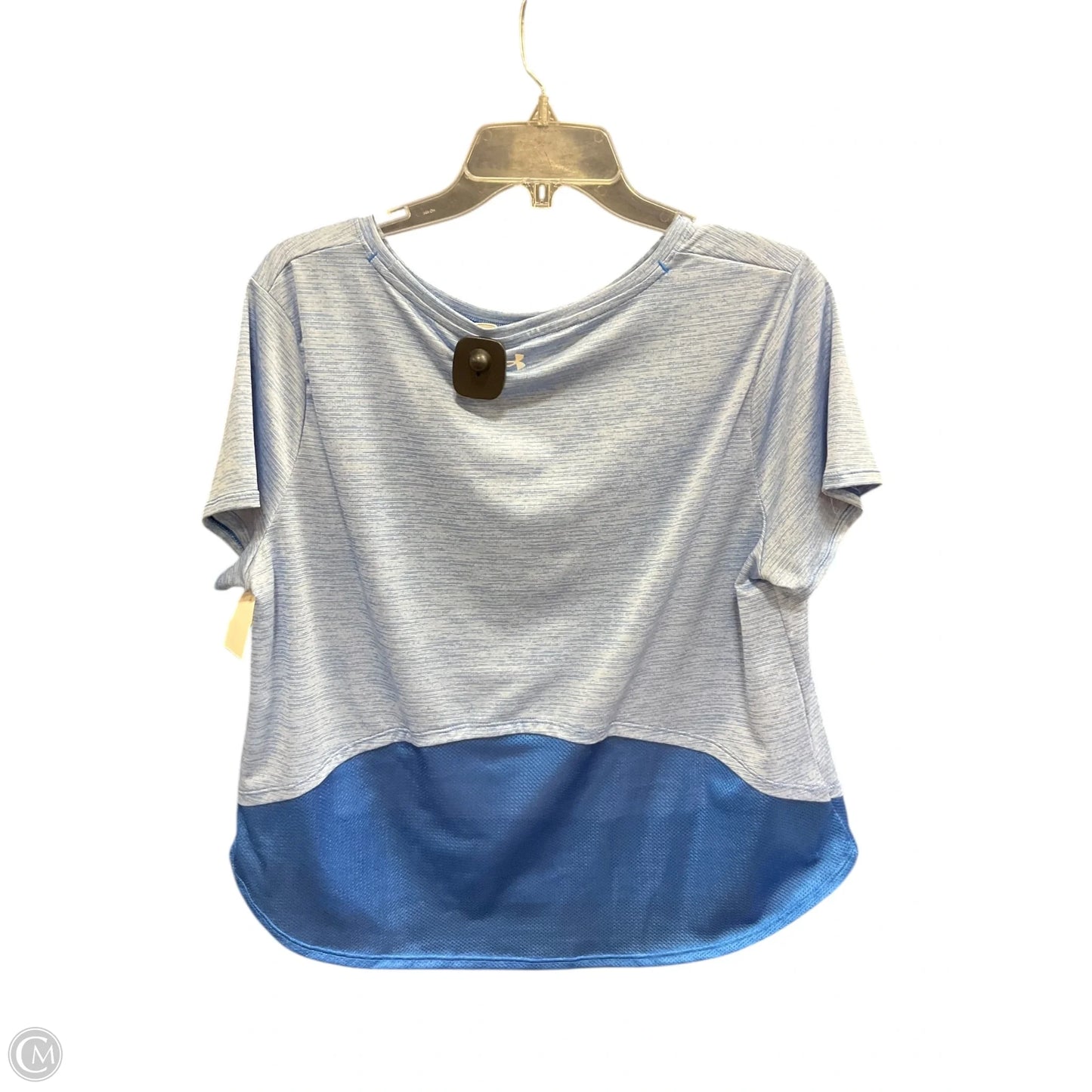 Athletic Top Short Sleeve By Under Armour In Blue, Size: Xl