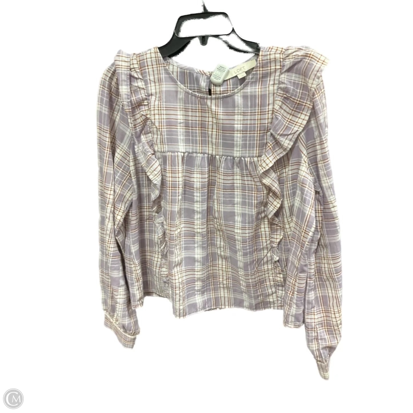 Top Long Sleeve By Loft In Purple, Size: L