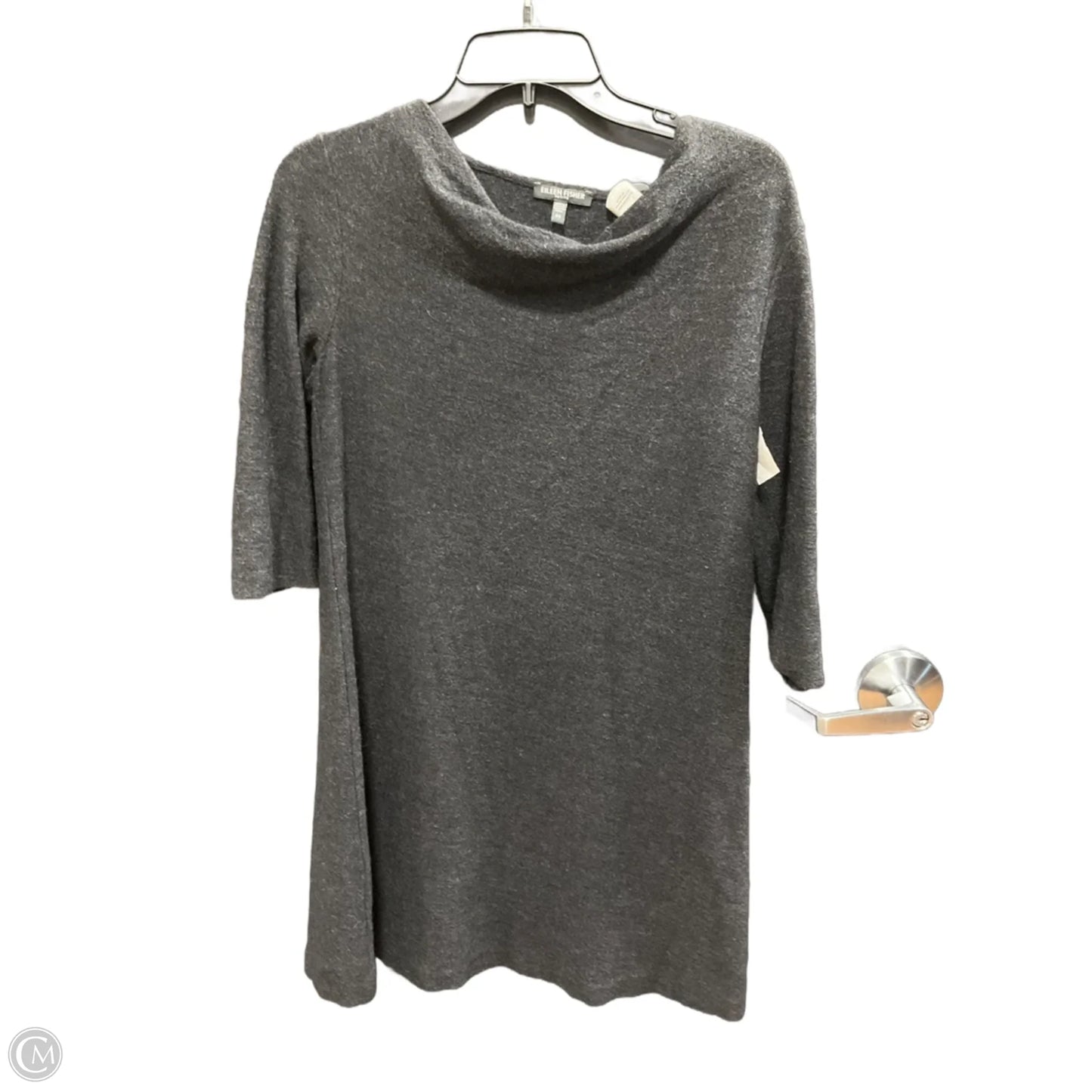 Top 3/4 Sleeve By Eileen Fisher In Grey, Size: Petite S