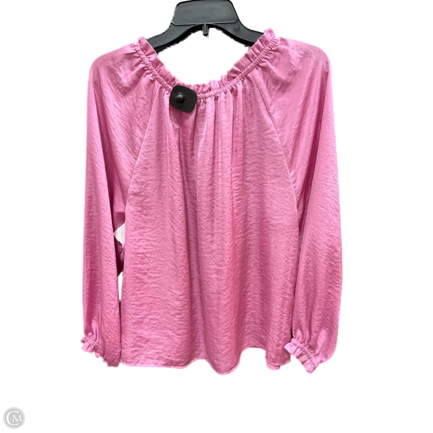 Top Long Sleeve By Ann Taylor In Pink, Size: L