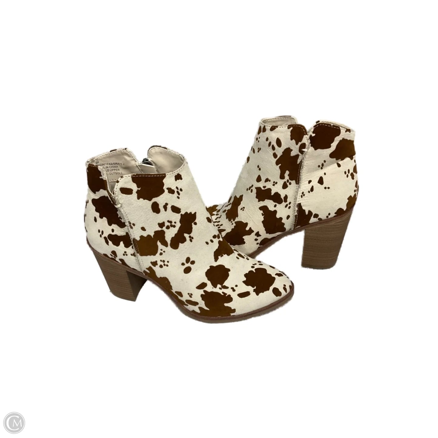 Boots Ankle Heels By Altard State In Animal Print, Size: 6