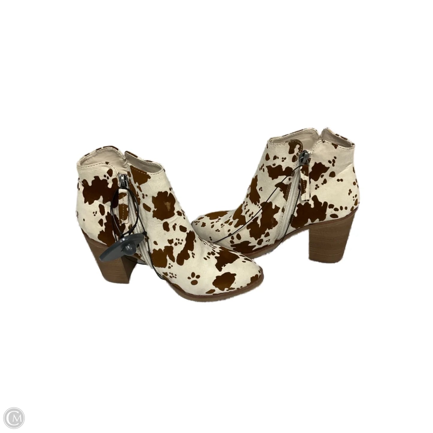 Boots Ankle Heels By Altard State In Animal Print, Size: 6