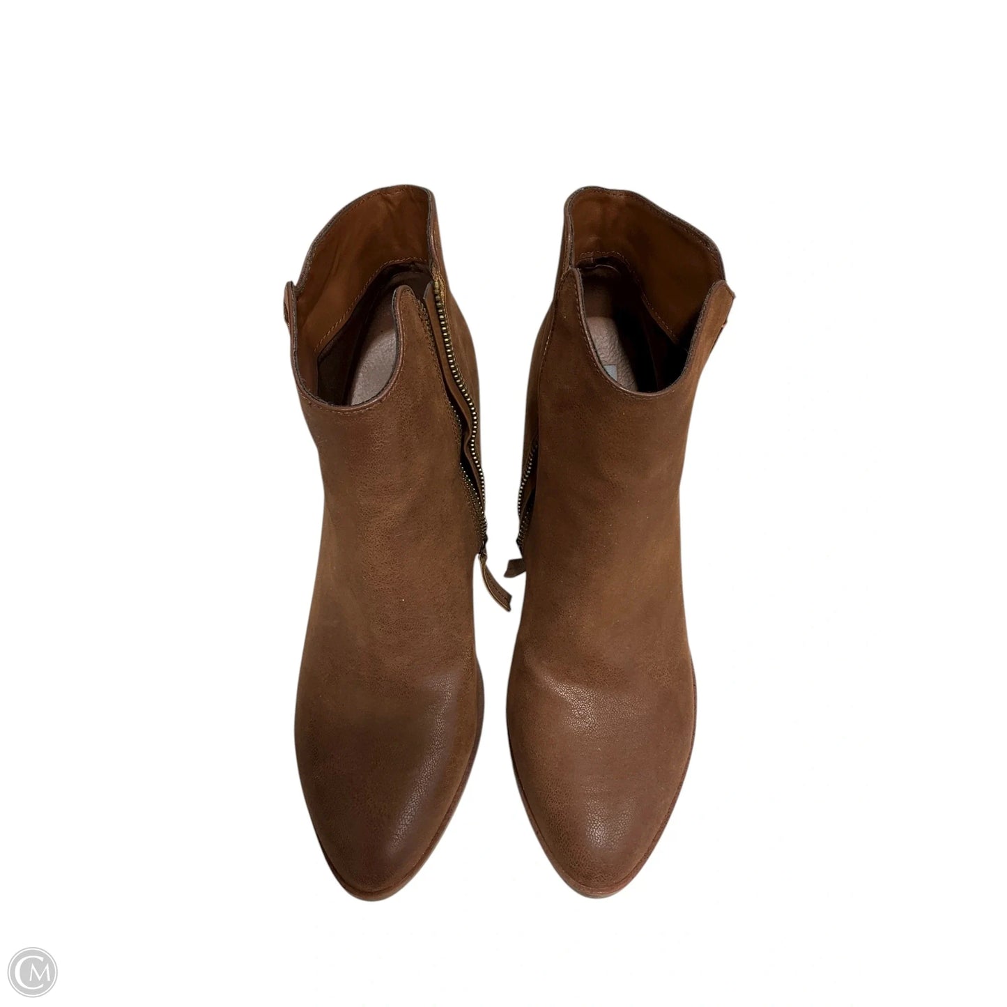 Boots Ankle Heels By Mia In Brown, Size: 8.5