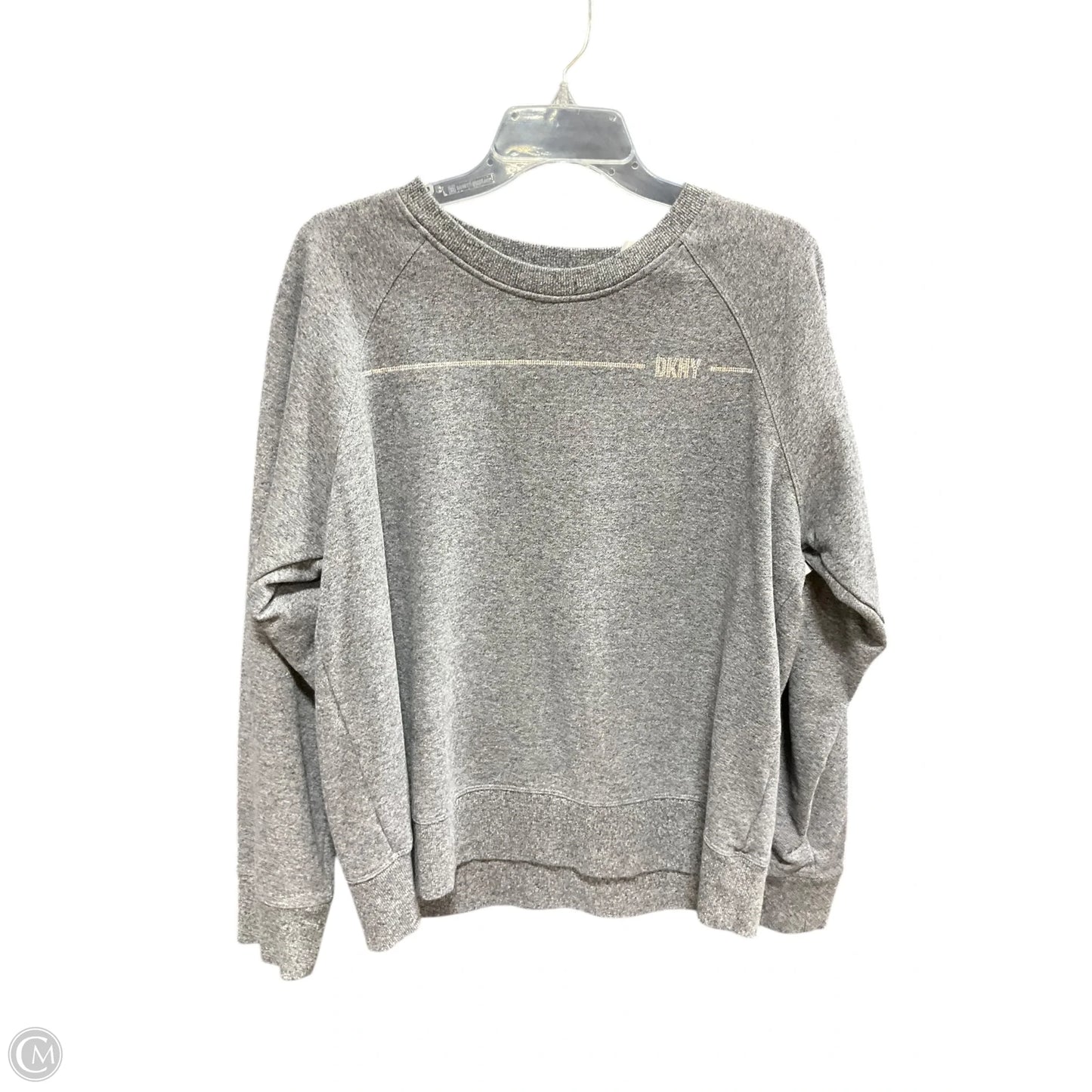 Sweatshirt Crewneck By Dkny In Grey, Size: Xl