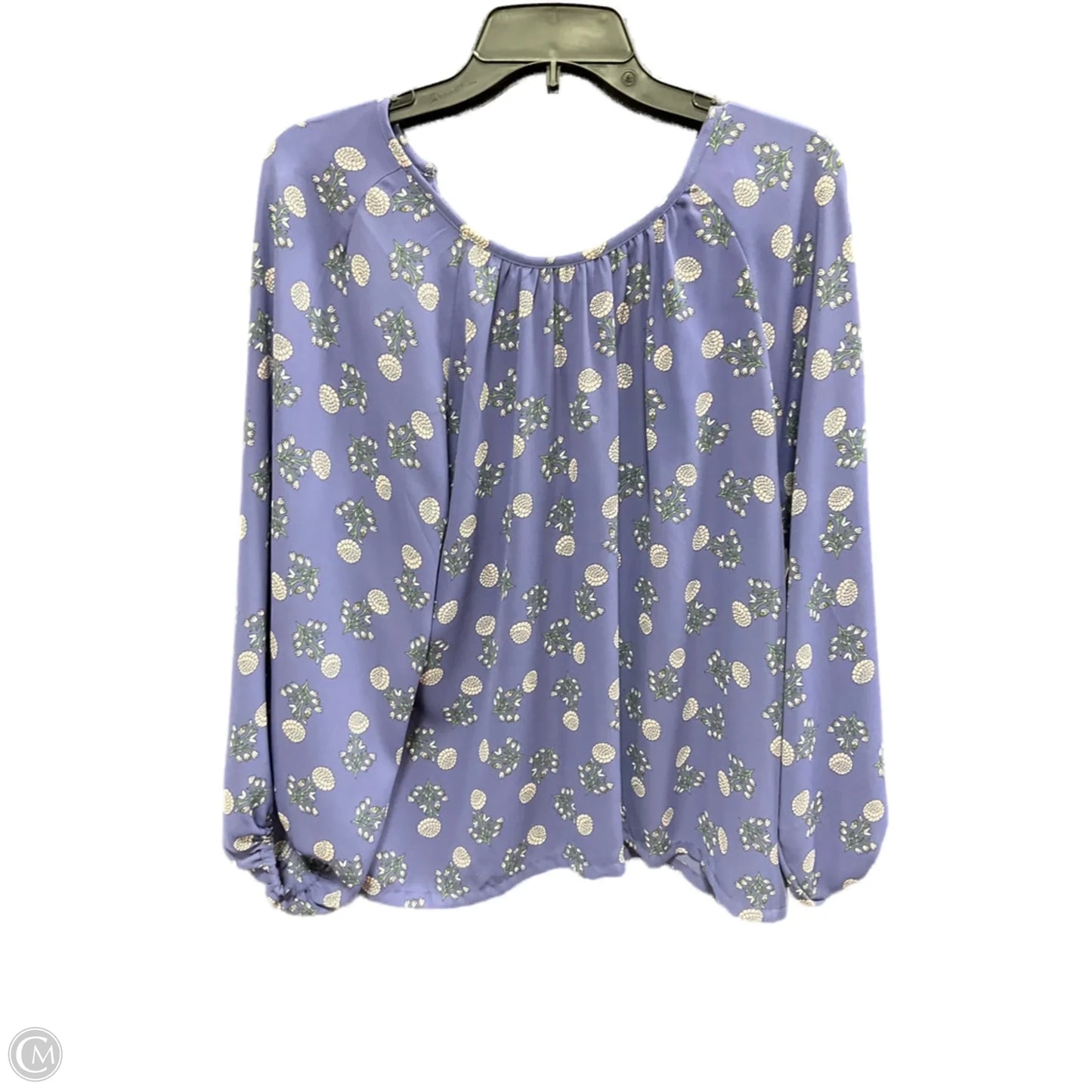 Blouse Long Sleeve By Loft In Floral Print, Size: L