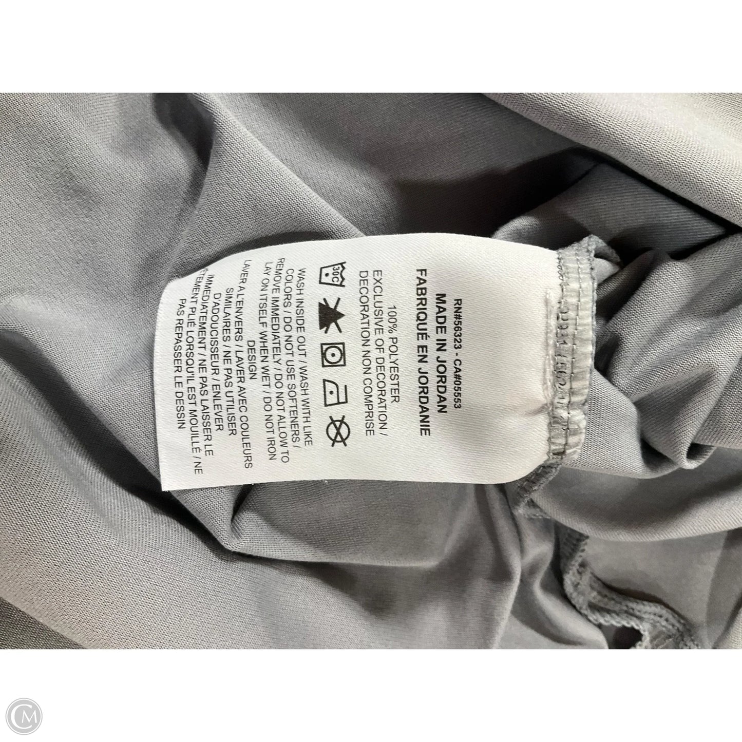 Athletic Top Short Sleeve By Nike Apparel In Grey, Size: S