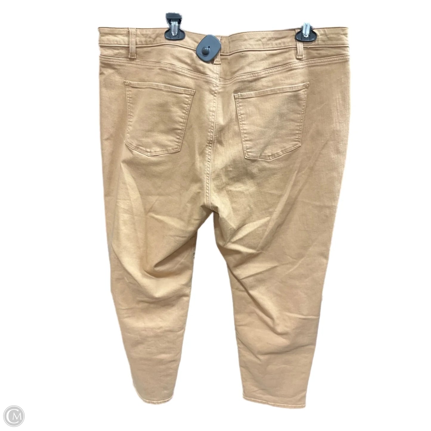 Jeans Straight By Talbots In Tan Denim, Size: 20