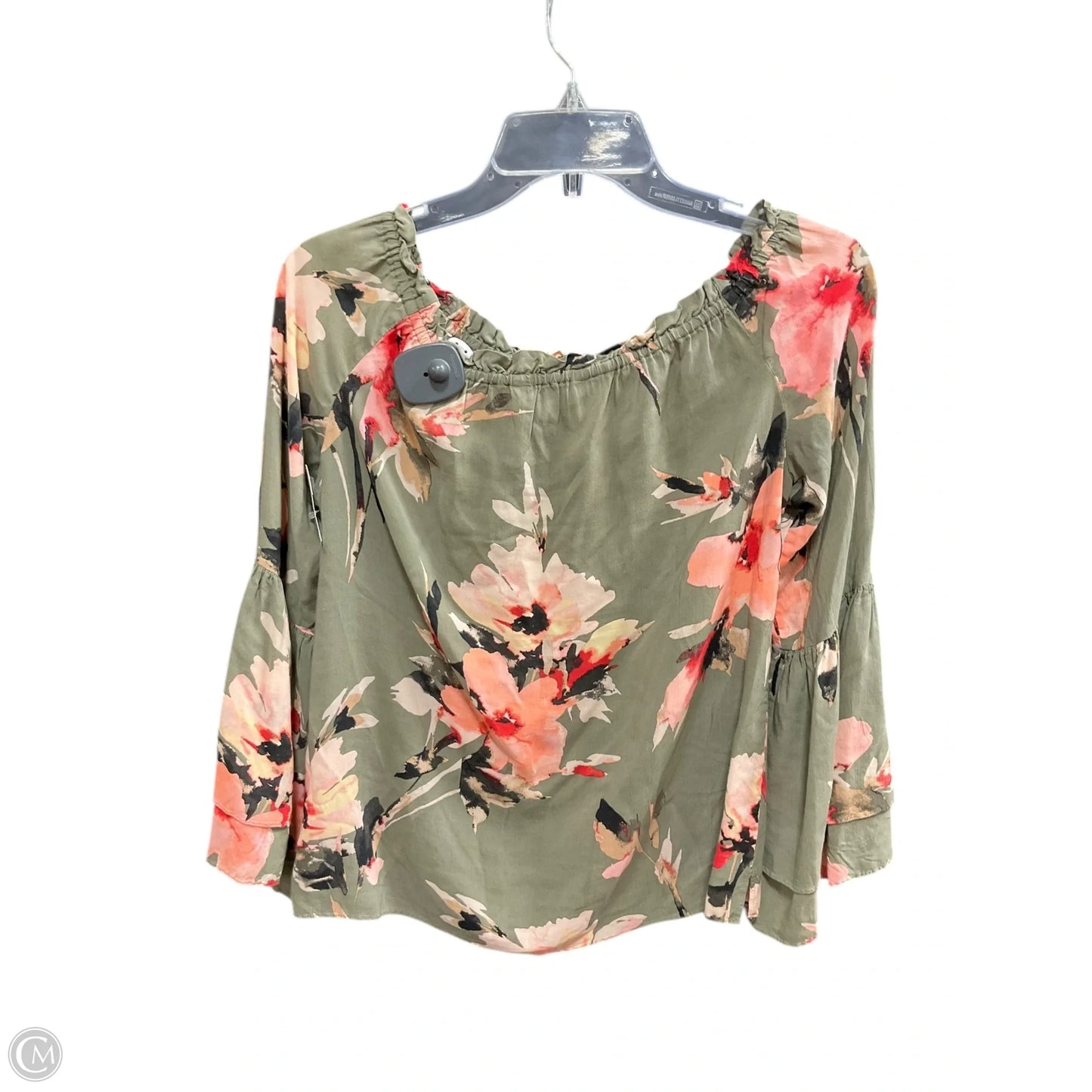 Top Long Sleeve By White House Black Market In Floral Print, Size: Xs