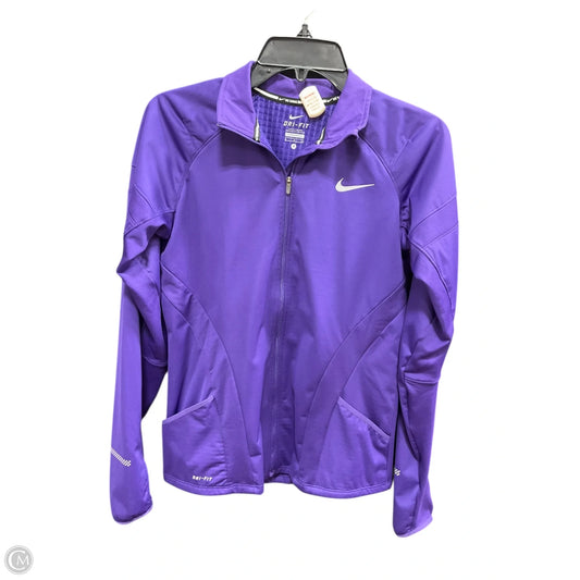 Athletic Jacket By Nike Apparel In Purple, Size: S