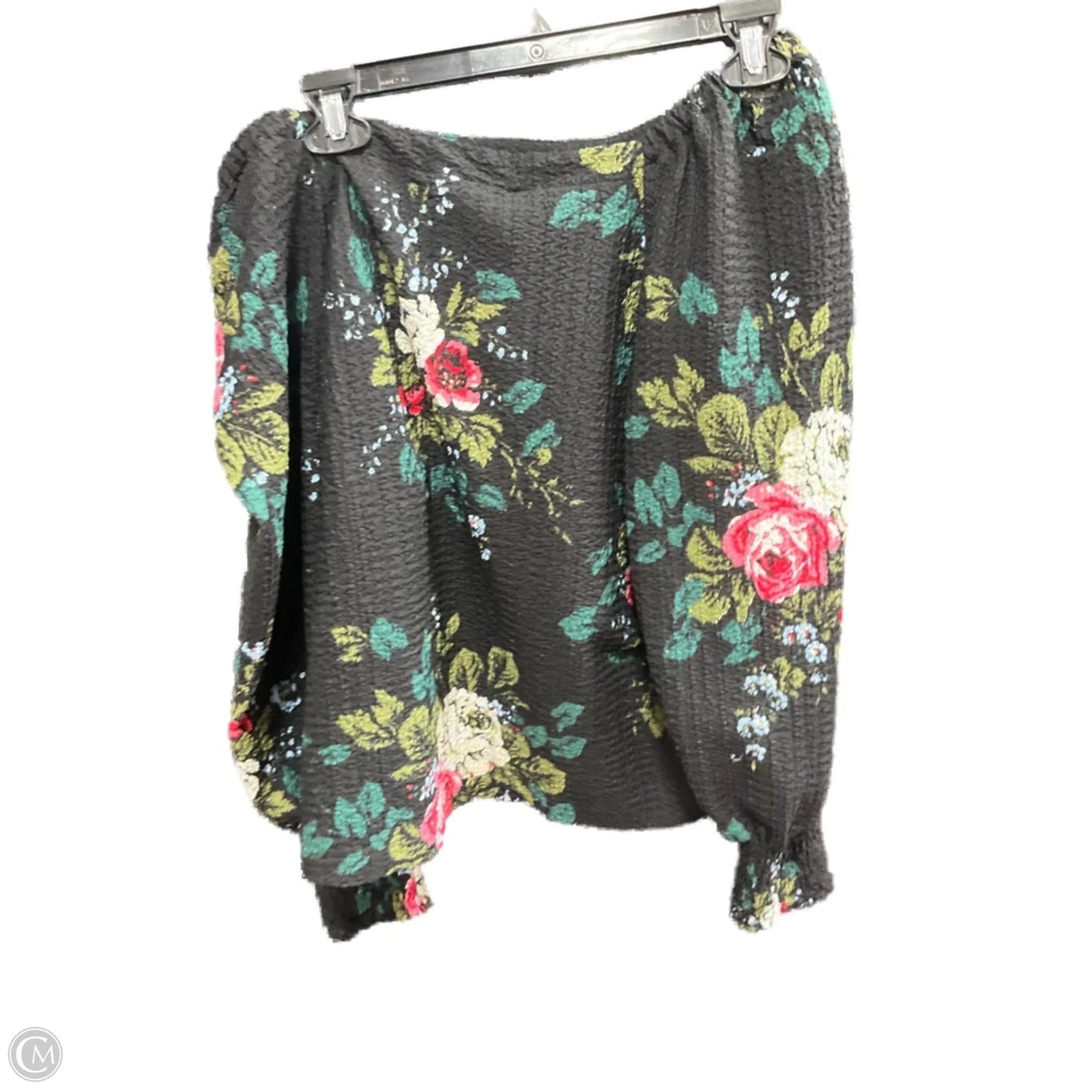 Top Long Sleeve By Loft In Floral Print, Size: L
