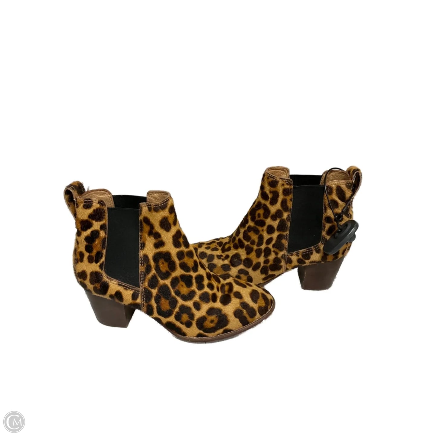 Boots Ankle Heels By Madewell In Animal Print, Size: 6.5