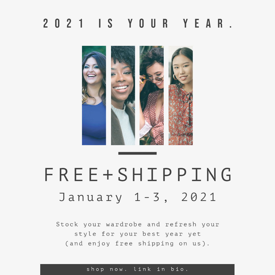 Free Shipping Sitewide January 1-3