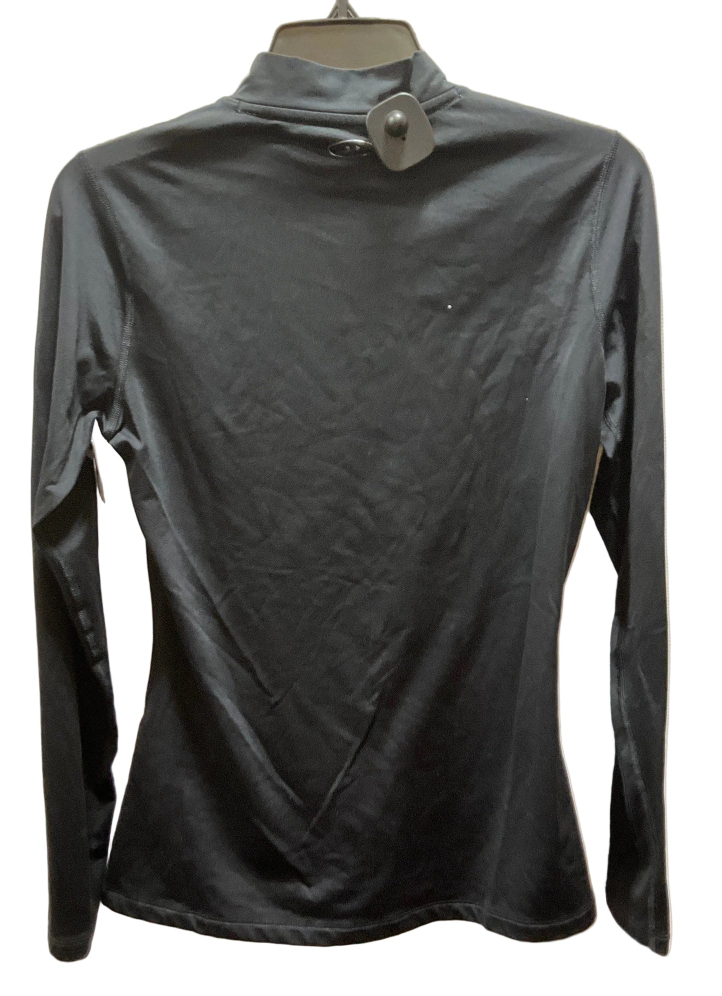 Athletic Top Long Sleeve Collar By Under Armour In Black, Size: M