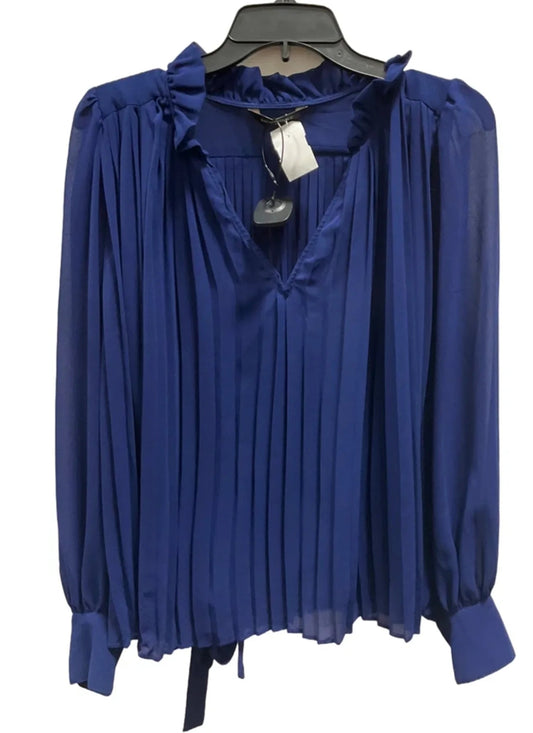 Top Long Sleeve By Banana Republic In Blue, Size: M