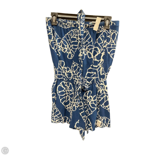 Romper By Escapada Living In Blue & White, Size: M
