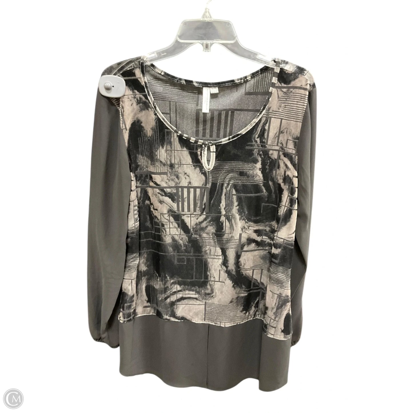 Top Long Sleeve By Katherine Barclay In Black, Size: Xl
