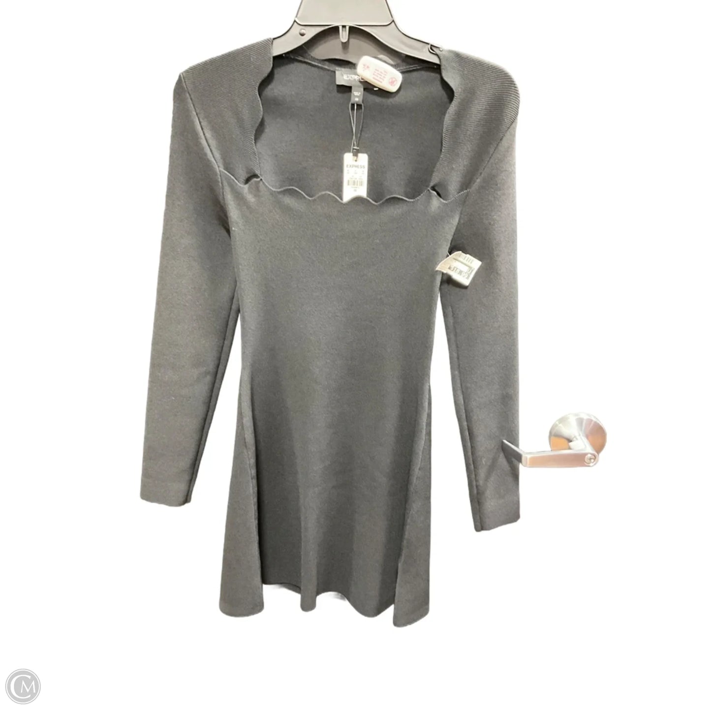 Dress Party Midi By Express In Black, Size: Xs