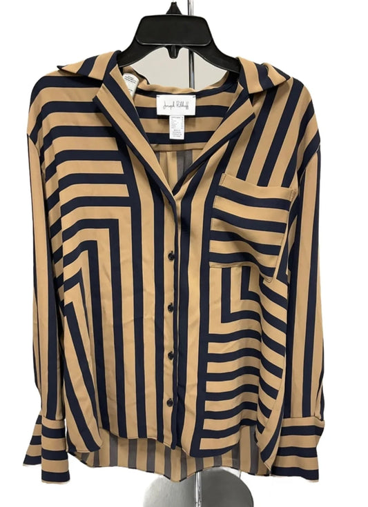 Blouse Long Sleeve By Joseph Ribkoff In Striped Pattern, Size: 6
