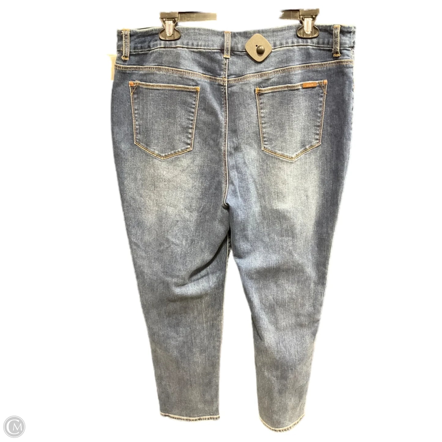 Jeans Straight By Chicos In Blue Denim, Size: 14