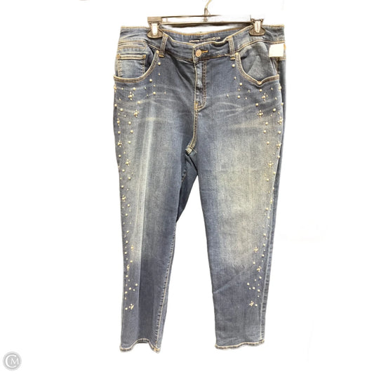 Jeans Straight By Chicos In Blue Denim, Size: 12