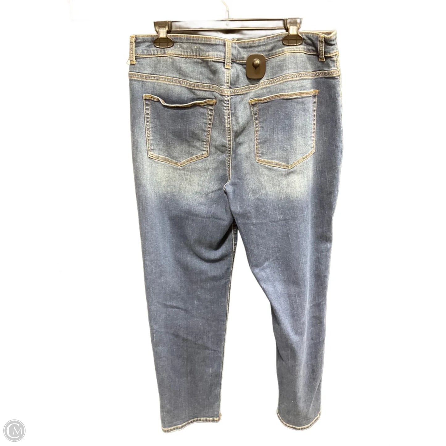 Jeans Straight By Chicos In Blue Denim, Size: 12