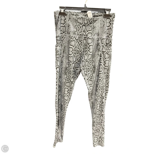 Athletic Leggings By Champion In Snakeskin Print, Size: 12