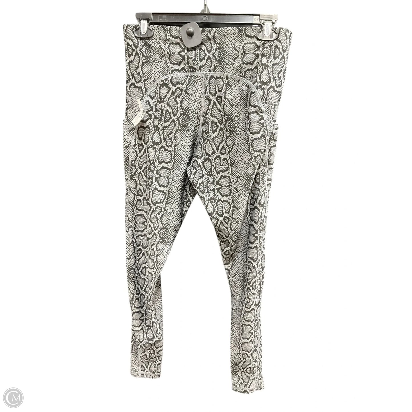 Athletic Leggings By Champion In Snakeskin Print, Size: 12