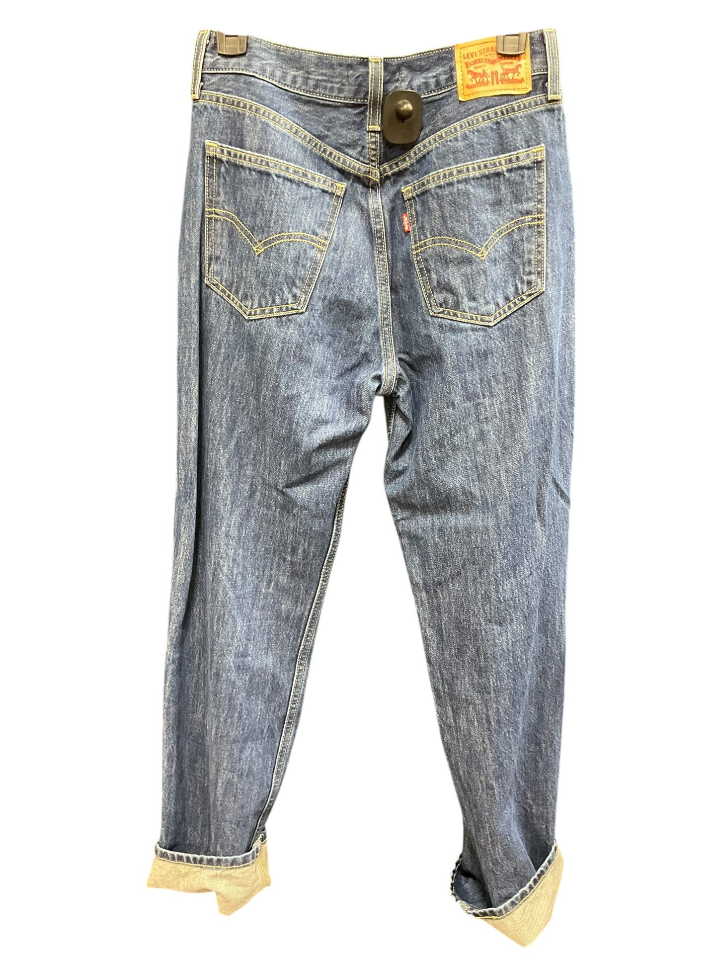 Jeans Straight By Levis In Blue Denim, Size: 4