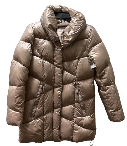 Coat Puffer & Quilted By Calvin Klein In Tan, Size: Xs