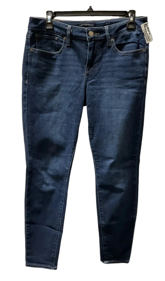 Jeans Straight By Lucky Brand In Blue Denim, Size: 8