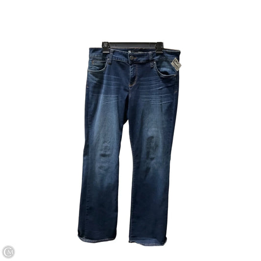 Jeans Boot Cut By Kut In Blue Denim, Size: 14
