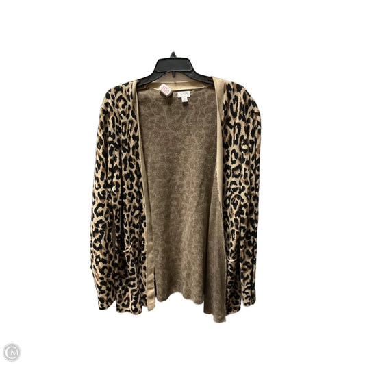 Cardigan By J. Crew In Animal Print, Size: L