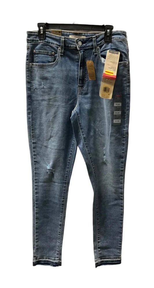 Jeans Skinny By Levis In Blue Denim, Size: 12
