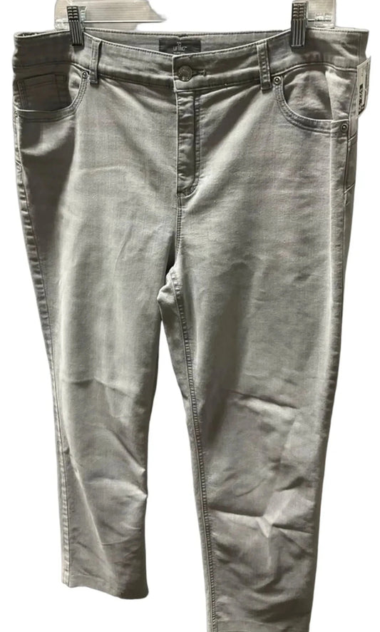 Jeans Straight By Chicos In Grey, Size: 14