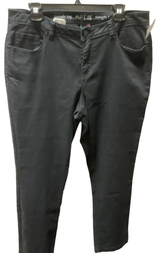 Jeans Straight By Apt 9 In Black, Size: 14
