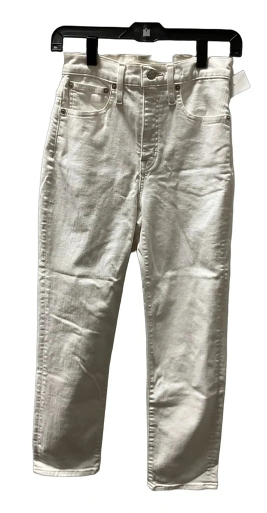 Jeans Straight By Madewell In White, Size: 0