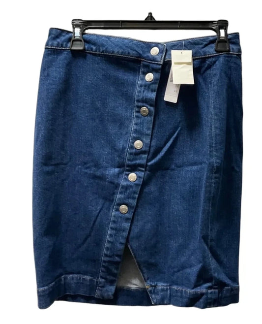 Skirt Midi By J. Crew In Blue Denim, Size: 8
