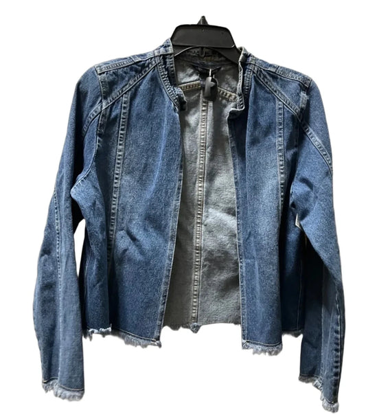 Jacket Denim By Boston Proper In Blue Denim, Size: L