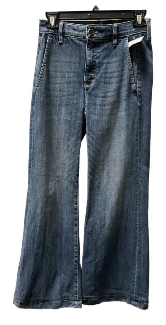 Jeans Wide Leg By White House Black Market In Blue Denim, Size: 0