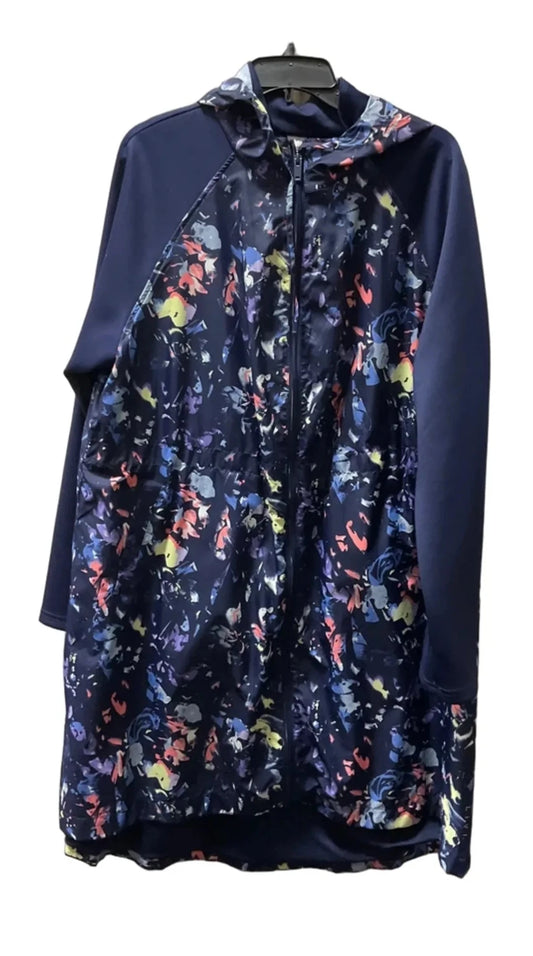 Jacket Windbreaker By Lane Bryant In Blue, Size: L