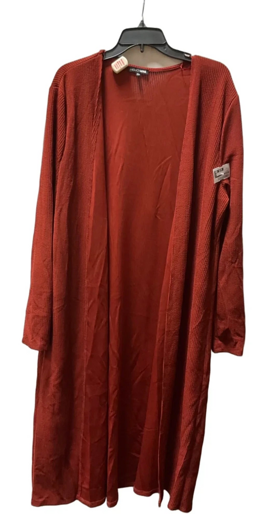Cardigan By Fashion Nova In Orange, Size: 3x
