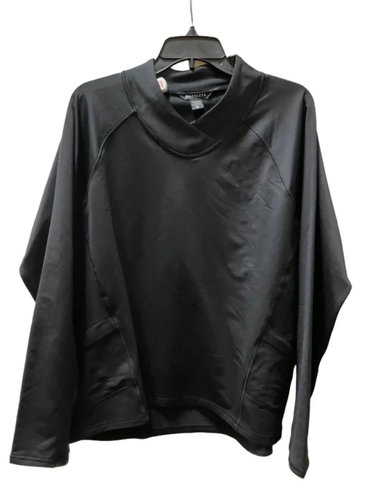 Athletic Top Long Sleeve Collar By Athleta In Black, Size: Xl