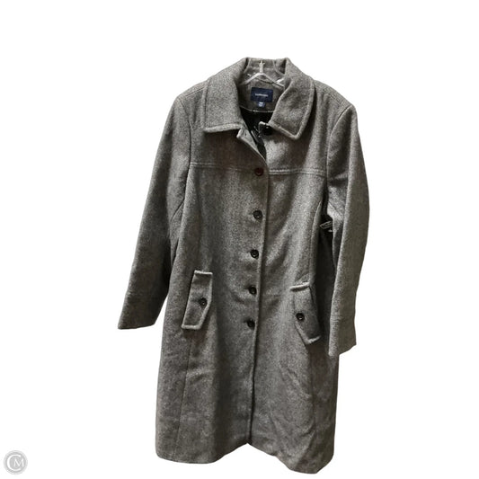 Coat Wool By Lands End In Grey, Size: 16