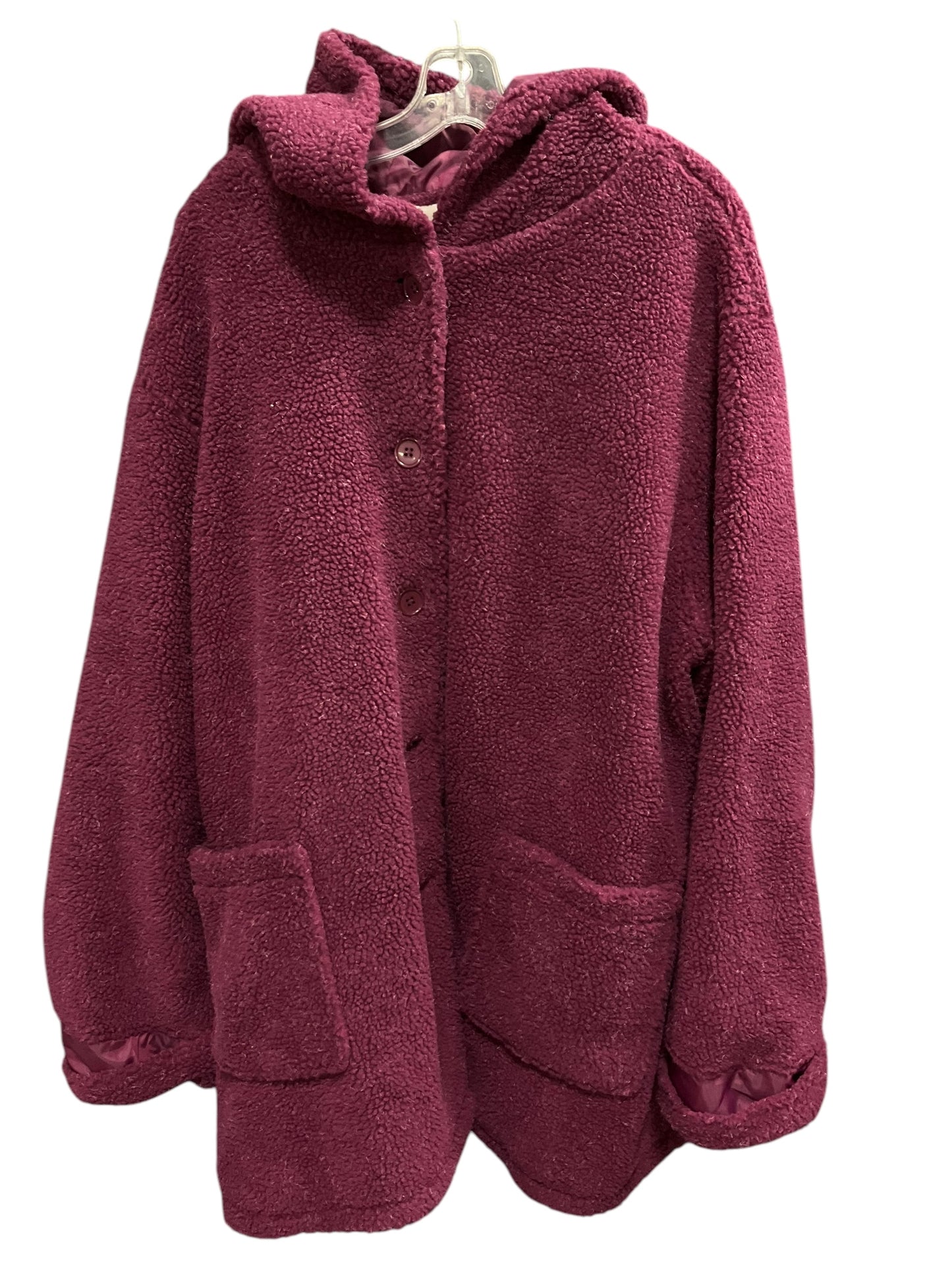 Jacket Other By Woman Within In Maroon, Size: 3x