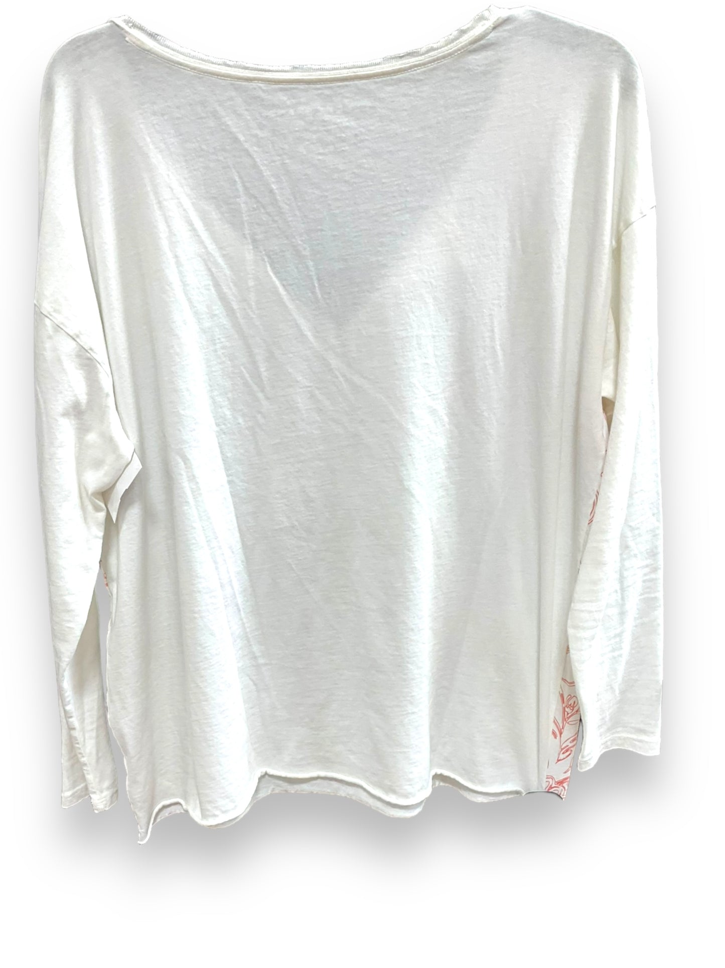 Cream Top Long Sleeve Basic Lucky Brand O, Size M