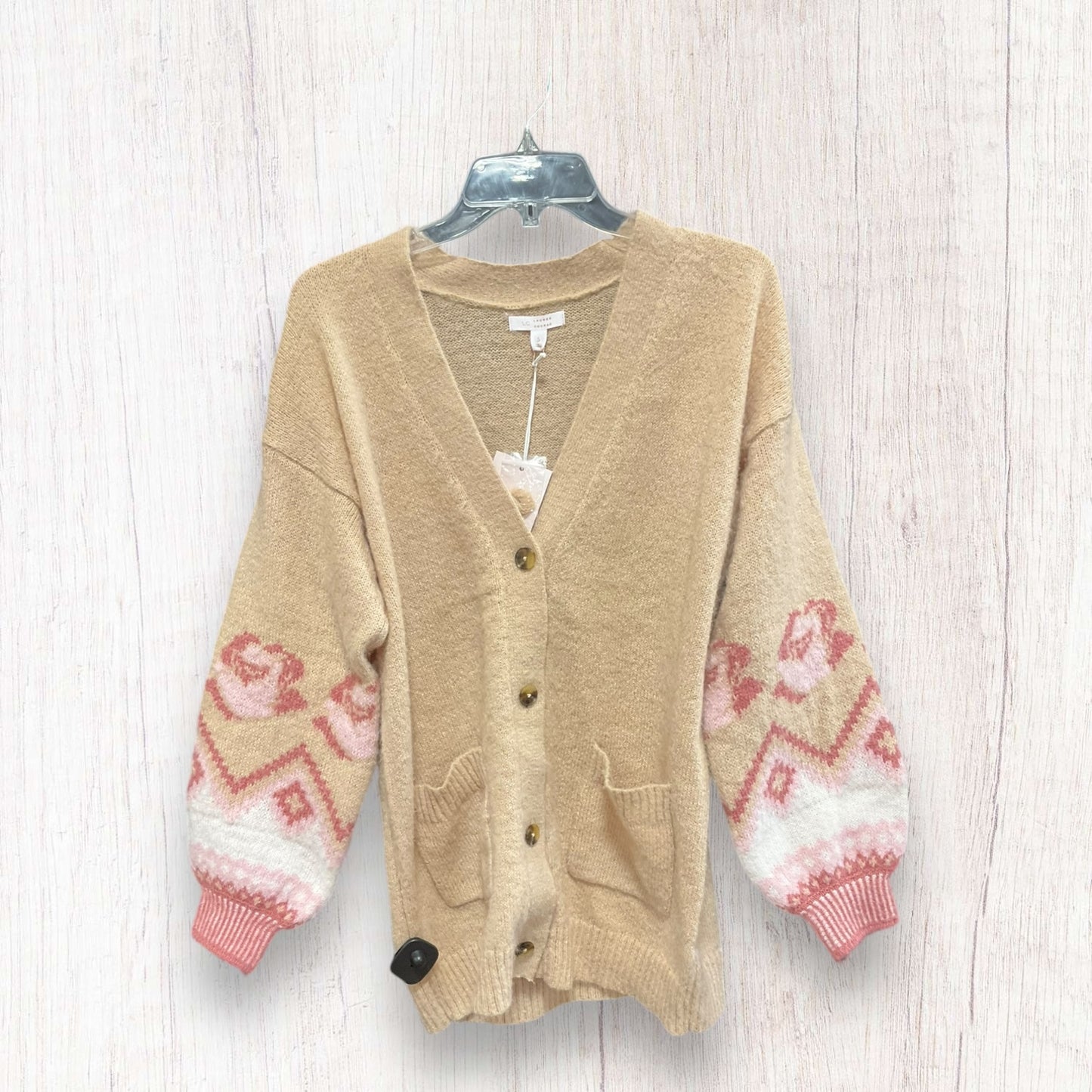 Sweater Cardigan By Lc Lauren Conrad In Beige, Size: S